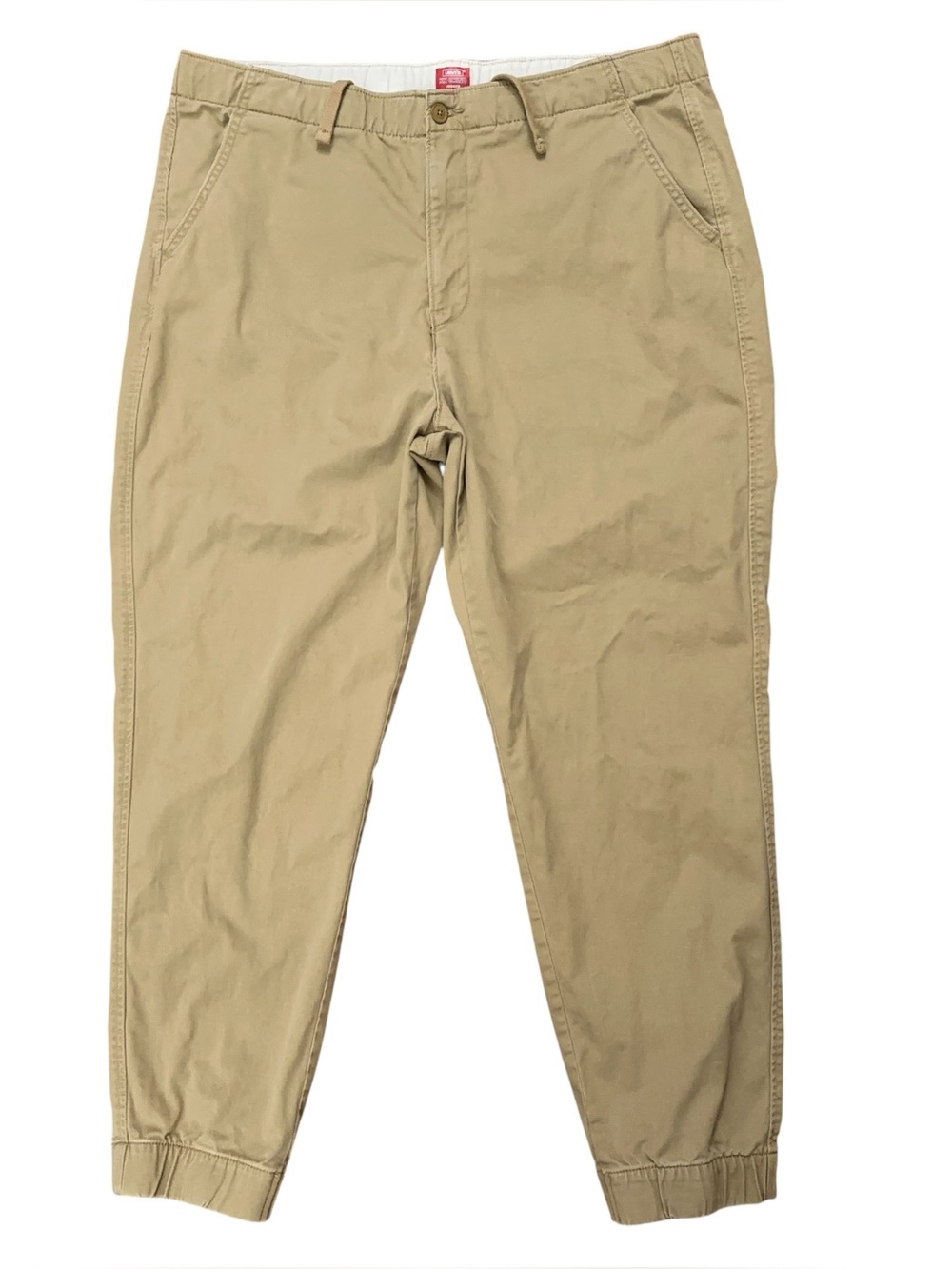 Levi's XX Chino Jogger Pants Mens XL Drawstring Tapered Leg Stretch Beige